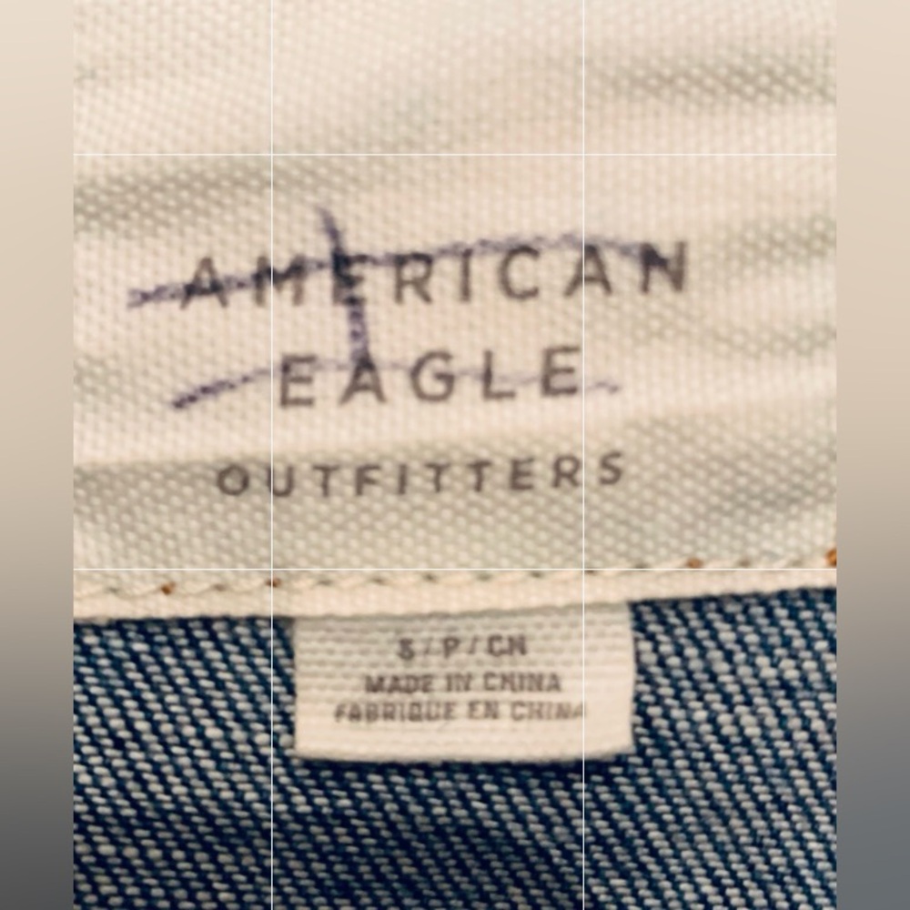 American Eagle Outfitters Denim Jacket with Stars on the Sleeves•Sz. S•Like New - Picture 7 of 16